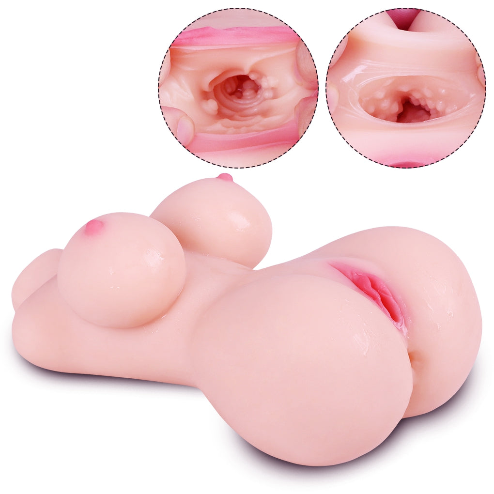 Inverted model of round leg half body solid doll