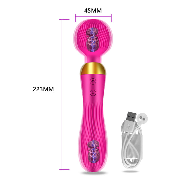 18 Speed Dildo Vibrator Female Magic Wand Clitoris Vaginas Stimulator