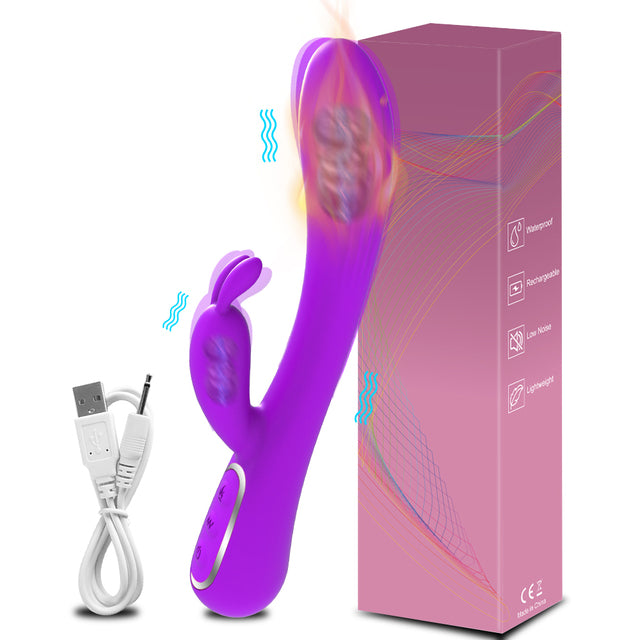 Rabbit Heating Dildo Vibrator Powerful G Spot Vibrating Sex Toys Goods