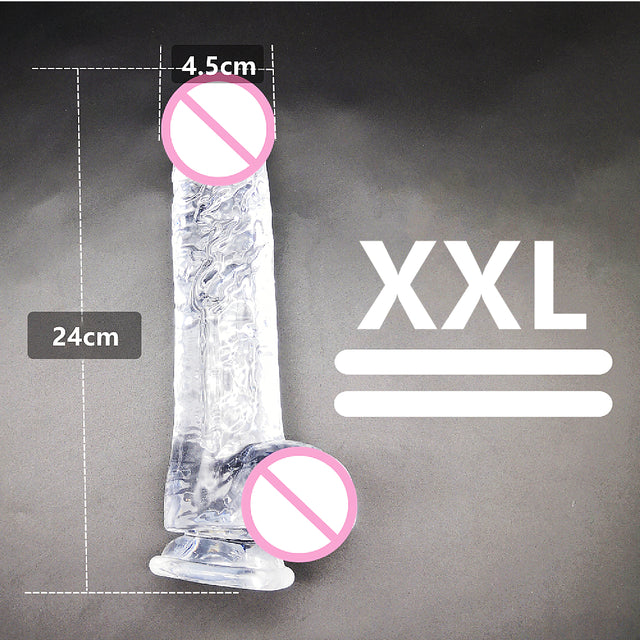 5-9 Inch Realistic Clear Dildo Multiple Size Penis with Suction Cup