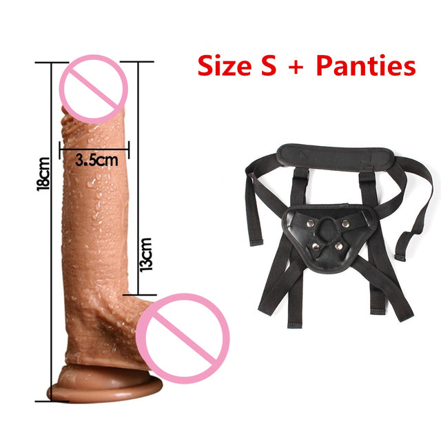 7/8 Inch Huge Realistic Dildo Masturbation Lesbain Anal Sex Toys