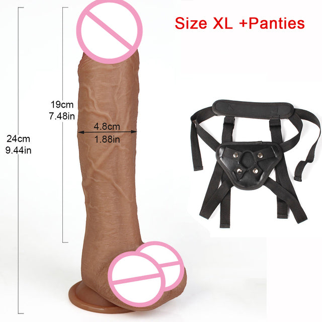 7/8 Inch Huge Realistic Dildo Masturbation Lesbain Anal Sex Toys