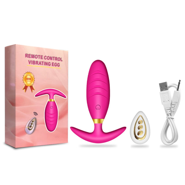 Anal Vibrator Butt Plug Remote Control Wearable Vibrating Egg Dildo