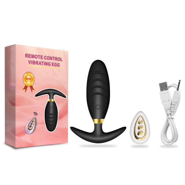 Anal Vibrator Butt Plug Remote Control Wearable Vibrating Egg Dildo