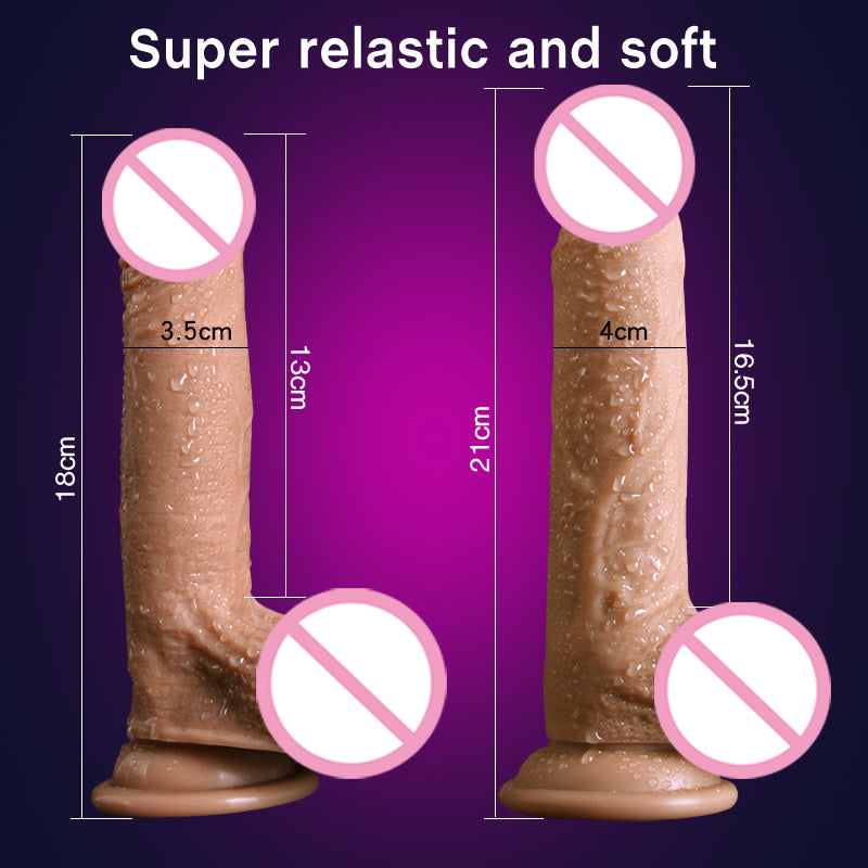 Big Soft Dildo Realistic Suction Cup Penis  Huge Sexy Silicone Dildos For Women