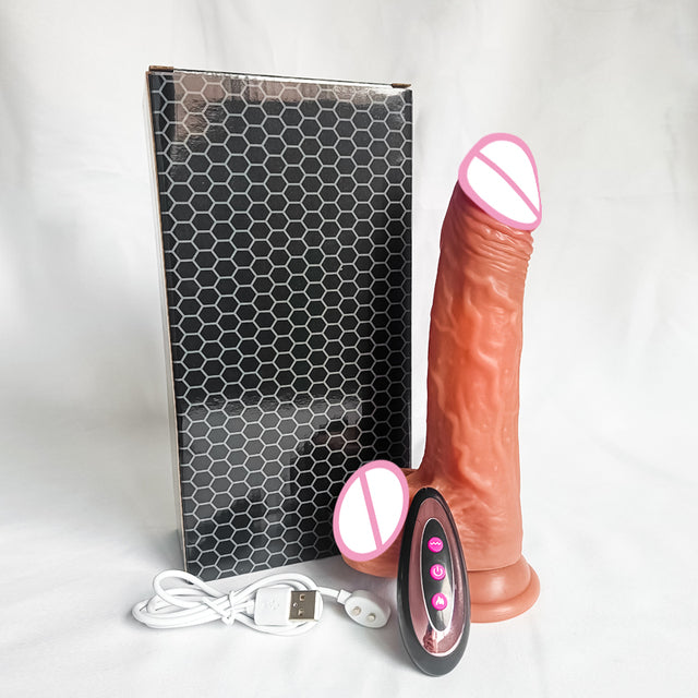 Dildo vibrator anal sex toy heating penis remote control telescopic