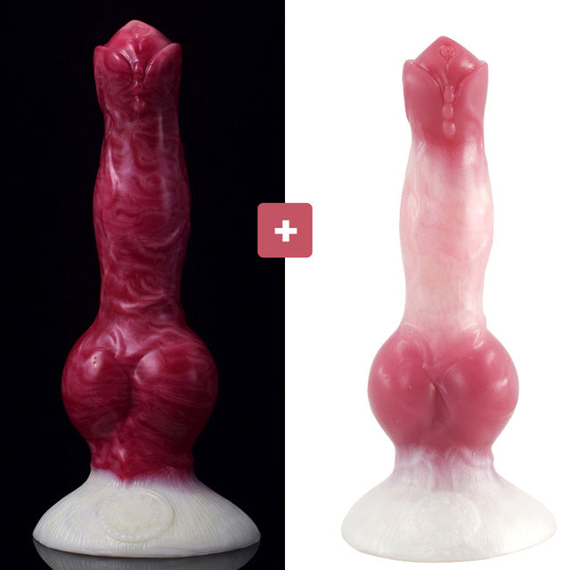 Big Knot Dog Dildo with Suction Cup for Women Sexy Toys Animal Glossy