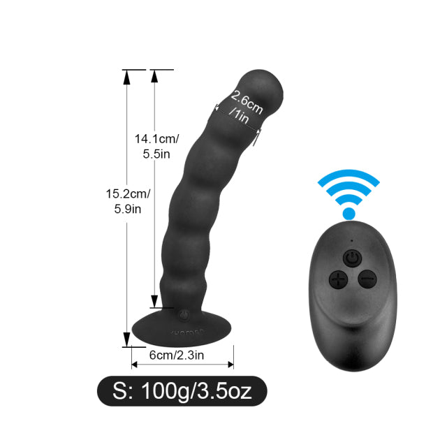 Prostate Massage Anal Beads Vibrator Plug Sex Toy Man Butt Cup