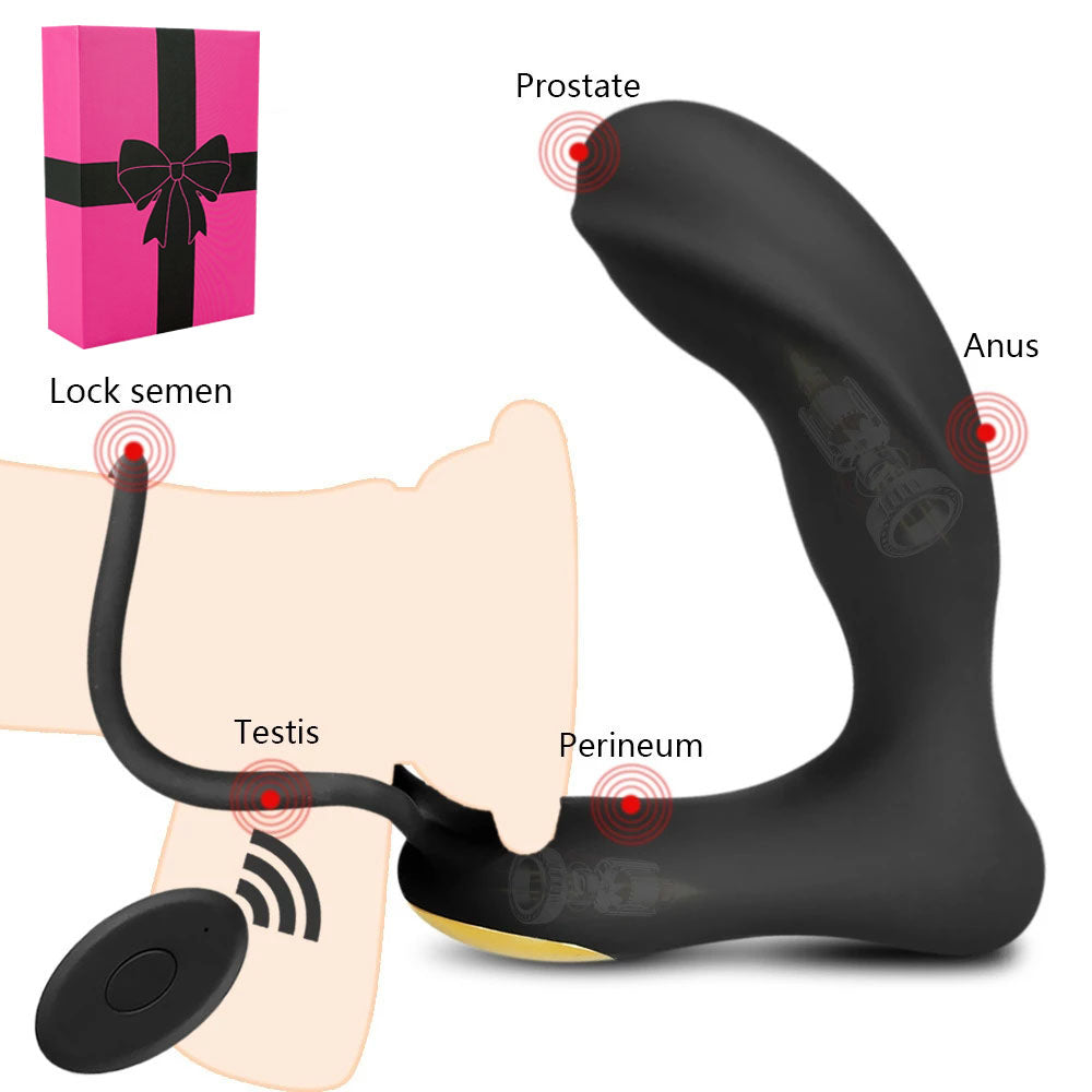Prostate Massenger Anal Vibrator Butt Wireless Remote Ejaculation Ring