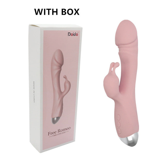 Rabbit Vibrators Vagina G Spot Clitoris Nipple Dual Dildo Masturbators