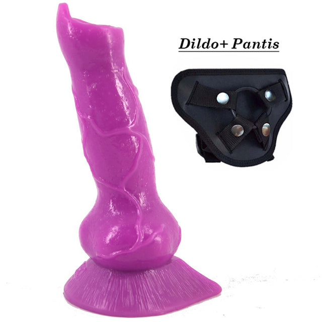 Huge Realistic Dildo Dog Knot Sex Toy Women Male Anal Butt Plug Wolf