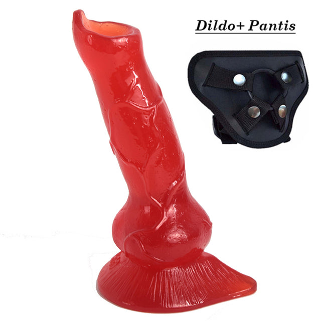 Huge Realistic Dildo Dog Knot Sex Toy Women Male Anal Butt Plug Wolf