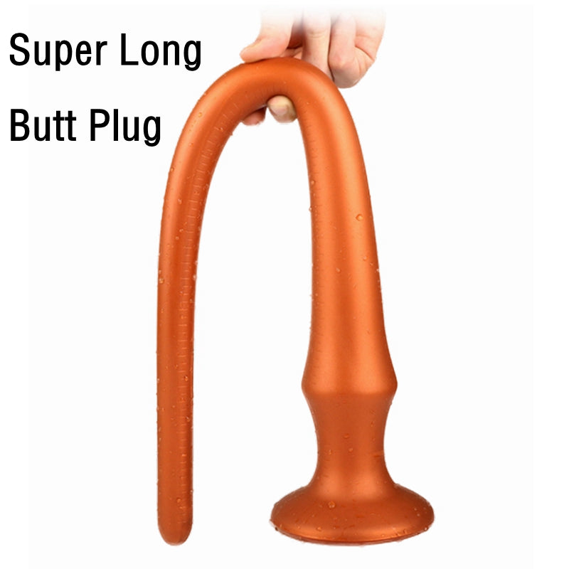Super Long Silicone Butt Plug Anal Dildo Anus Masturbator Dilator