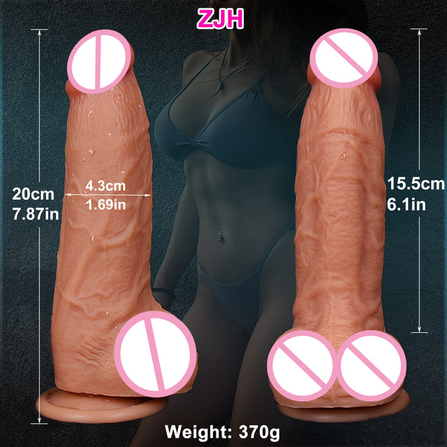 Super Real Skin Silicone Big Huge Dildo Realistic Suction Cup Cock