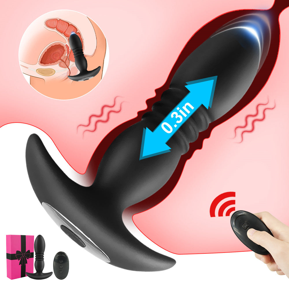 Vibrator Anal Men Prostate Massager Wireless Thrusting Butt Plug Dildo