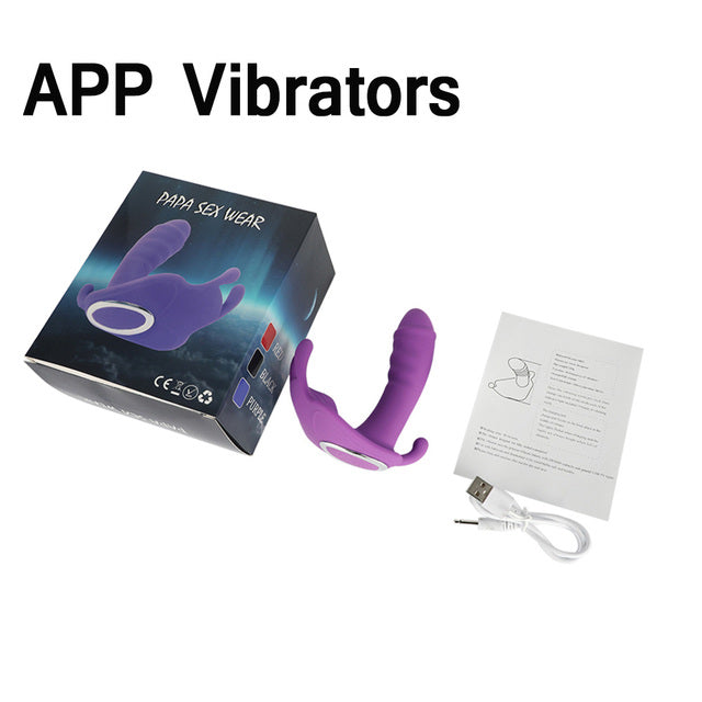 Wearable Panties Dildo Vibrators APP Remote Control 10 Speed GSpot