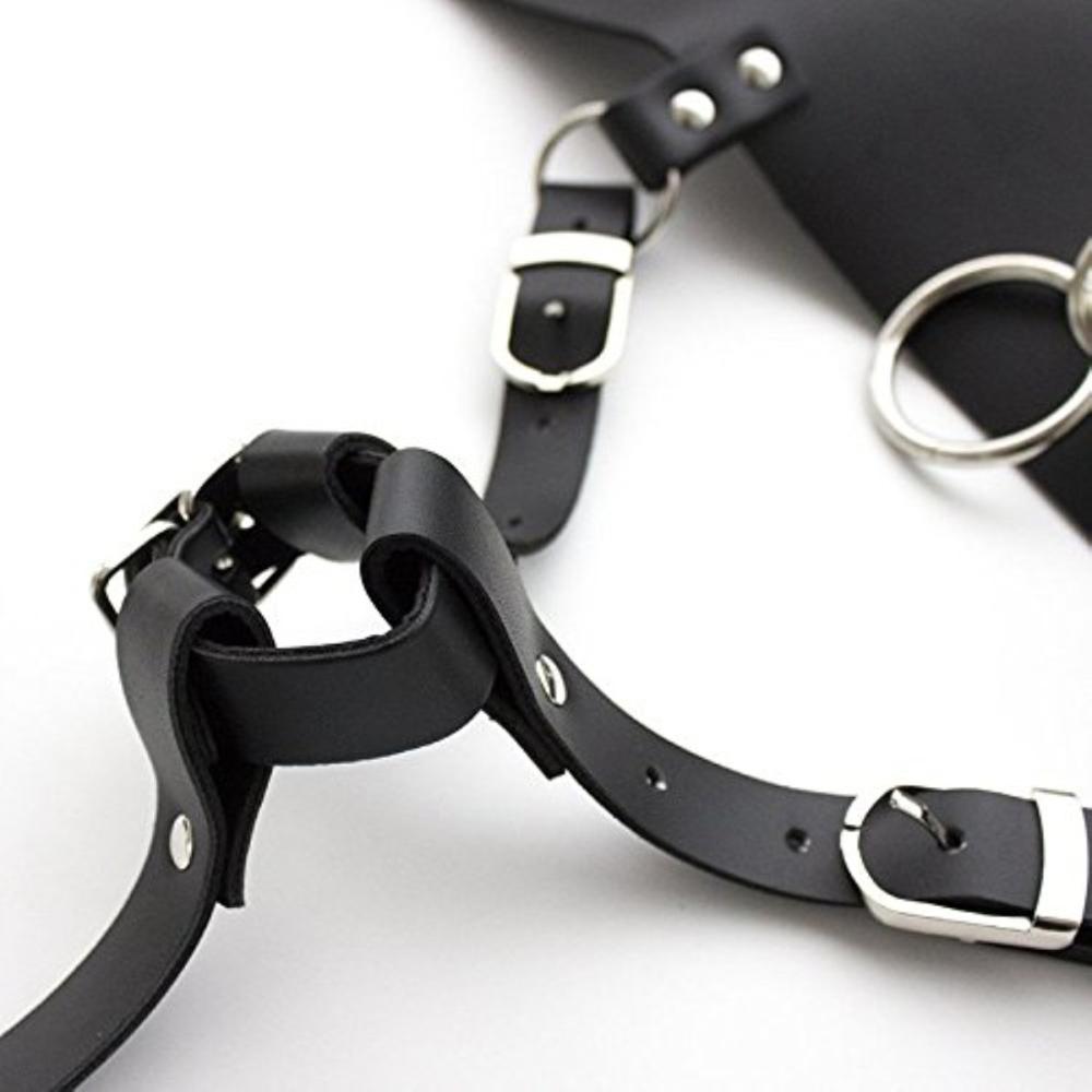 PU Leather Forced Orgasm Belt Female Chastity Belt
