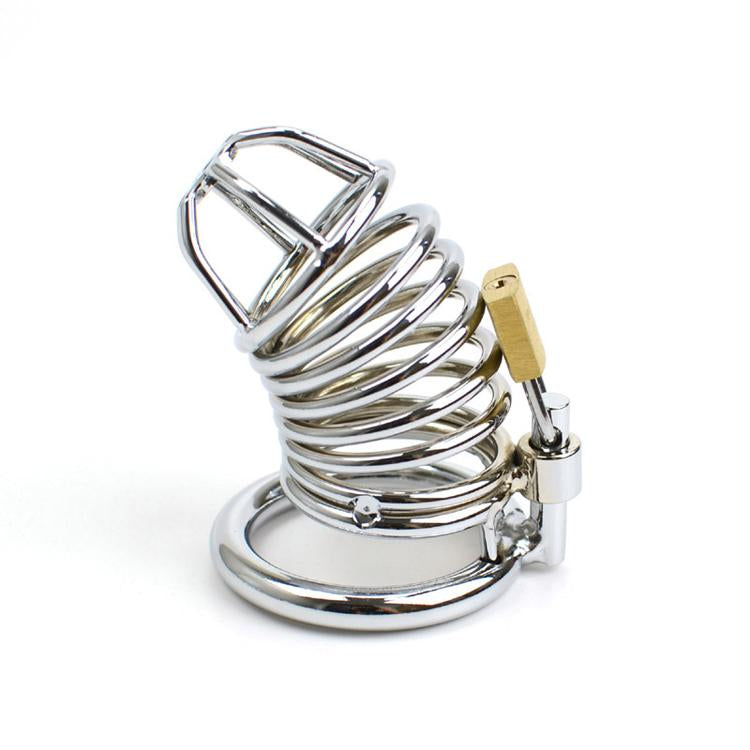 Male Chastity Cage Devices Stainless Steel Cock Cage Male Steel Belt