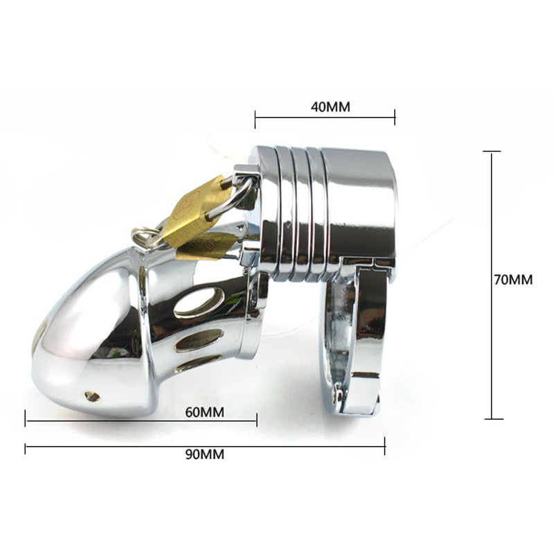 Adjustable Male Chastity Device Metal Chastity Cage Penis Ring Cock Lock Sex Toys For Men/Gays SM Restraint Chastity Belt BDSM