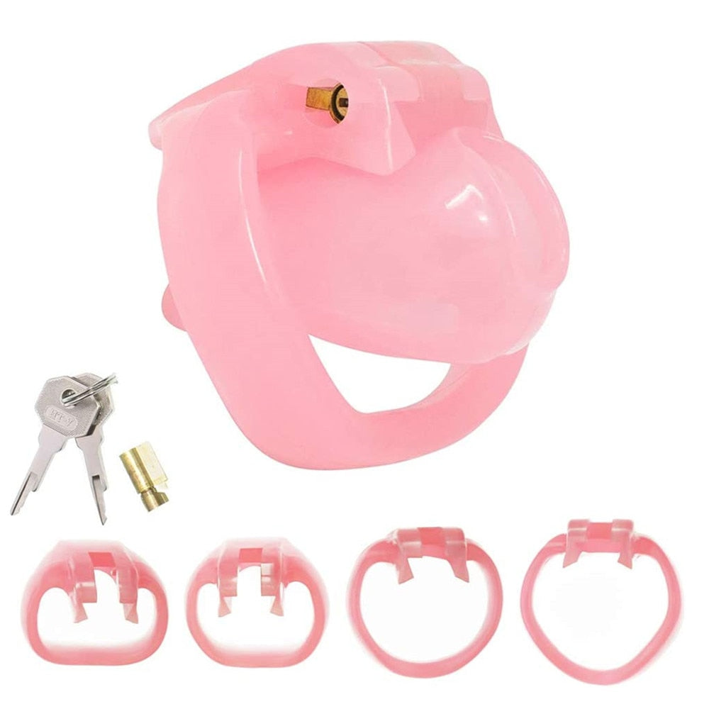 Pink Resin HT V4 Male Chastity Device Fetish Chastity Belt Sex Toy For Men