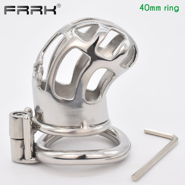 Chastity Cage Mamba Cock Ring with Allen Screw Lock for Men BDSM