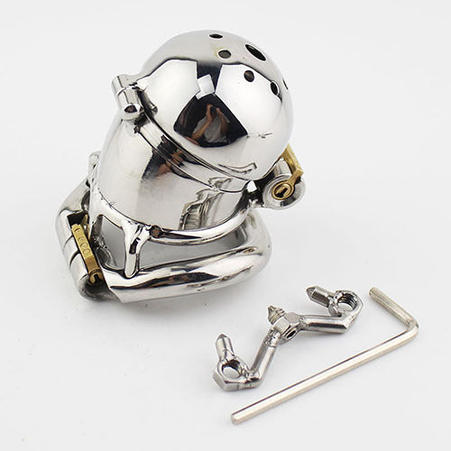 NEW Double Lock Design Stainless Steel Chastity Belt